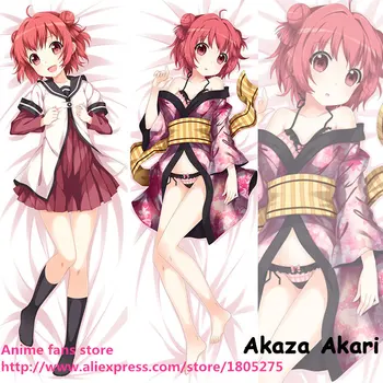 Minunat Anime Japonez față de Pernă Yuruyuri Fată Drăguță Akaza Akari de Pernă decorative Îmbrățișându Corp lenjerie de Pat