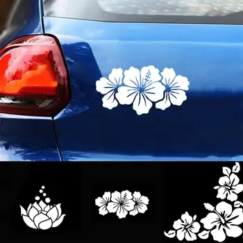 Lotus Floare De Hibiscus Auto-Styling Corpul Fereastra Decalcomanii Autocolant Reflectorizant Decor Accesorii Auto