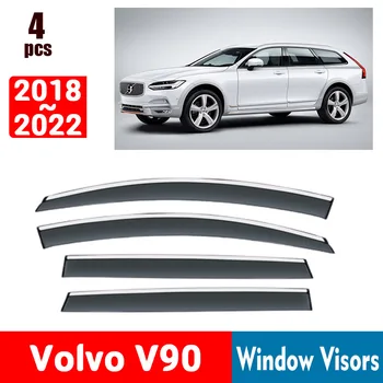 PENTRU Volvo V90 2018-2022 Fereastra Viziere de Ploaie Garda Windows husa de Ploaie Deflector Tent Scut de Aerisire Garda Umbra Acoperi Tapiterie