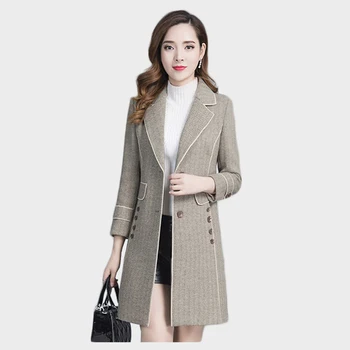 Produsele trend Elegant pentru femei sacou femei de Top de îmbrăcăminte pentru Femei trenci ofițeresc stil coreean jachete Toamna Uza transport Gratuit