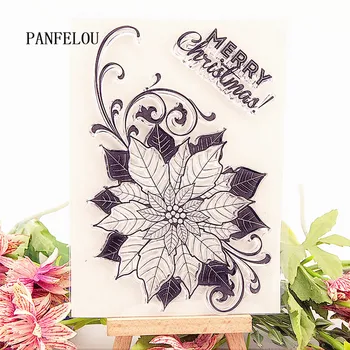 PANFELOU 11x15cm Paște flori Superbe Transparente din Cauciuc Siliconic Clar Timbre desene animate Scrapbooking/DIY anul Nou album