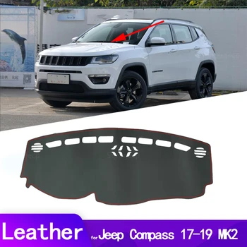 PU Piele Dashmat tabloul de Bord Capac Mat Covor de Auto-Styling, accesorii pentru Jeep Compass 2017-2019 MK2 2nd Gen