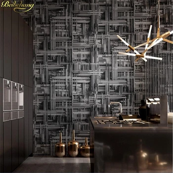 beibehang hârtie de Perete Geometrice Abstracte Metale Grele Wallpaper 3d Personalitate Bar cafenea Restaurant Punk papel de parede