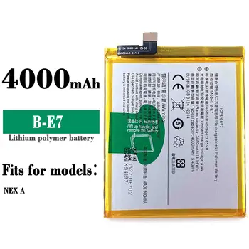 100% Originală de Înaltă Calitate 4000mAh Baterie de schimb Pentru Vivo NEX-UN B-E7 Mare capacitate de Telefon Mobil Interne mai Recente Baterii