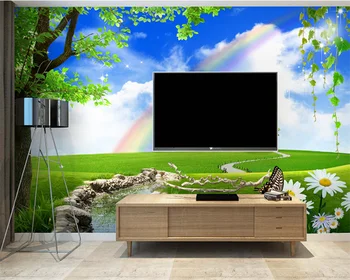 beibehang Personalizate pictura peisaj nou camera de zi dormitor umiditate-dovada matasoasa TV tapet de fundal papier peint