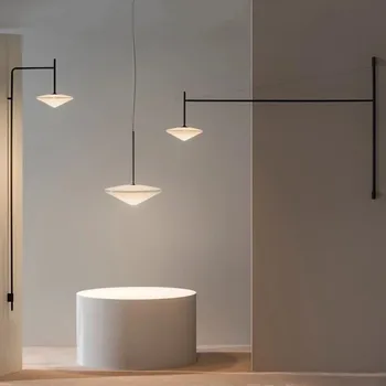 Postmodern Simplă Lampă De Perete Camera De Zi Perete De Fundal Coridor Fier De Artă Decor Lampa Creative Tijă Lungă Linie Geometrică De Perete De Lumină
